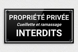 RAPIDE Panneau Cueillette Interdite pour Propriété OTYPO