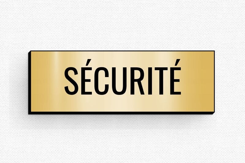 ​​Badge sécurité - Badge PVC - Aimants - 60 x 20 mm - or-brosse-noir - badge - badge-societe-007-3