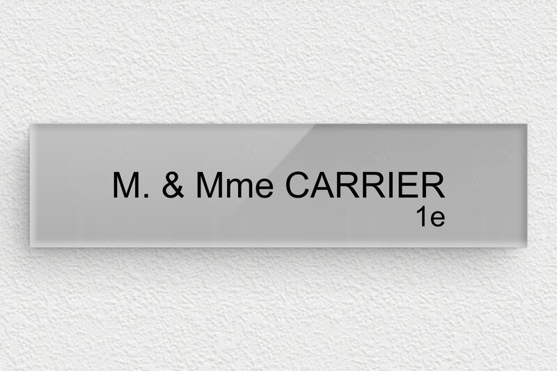 Plaque boîte aux lettres aimantées - Support magnétique - Plexiglass - 100 x 25 mm - gris-noir - magnetic - bal-guide-aimant-013-1