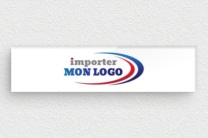 Plaque boite aux lettres avec logo - Plexiglass - 100 x 25 mm - custom - glue - bal-logo-002-1