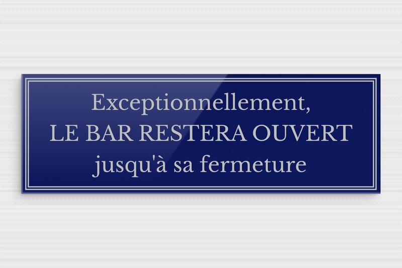 Panneau humour alcool - Plexiglass - 300 x 100 mm - bleu-argent - glue - humour-bar-002-3