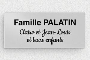 Plaque boite aux lettres aluminium - bal-alu-003-1 - 80 x 35 mm - anodise - glue - bal-alu-003-1