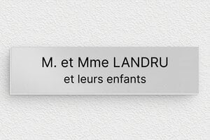 Plaque boite aux lettres aluminium - bal-alu-005-1 - 100 x 25 mm - anodise - glue - bal-alu-005-1