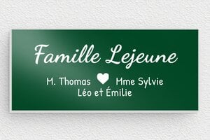 Plaque boite aux lettres aluminium - bal-alu-007-4 - 80 x 35 mm - vert - glue - bal-alu-007-4