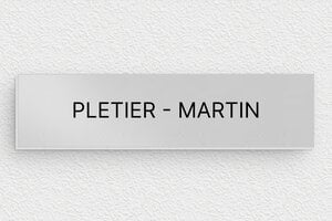 Plaque boite aux lettres aluminium - bal-alu-009-1 - 100 x 25 mm - anodise - glue - bal-alu-009-1