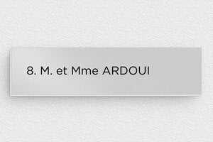 Plaque boite aux lettres aluminium - bal-alu-011-0 - 100 x 25 mm - anodise - glue - bal-alu-011-0