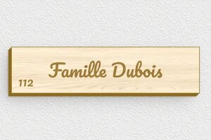 Plaque boites aux lettres en bois - bal-b-002-4 - 100 x 25 mm - erable - glue - bal-b-002-4