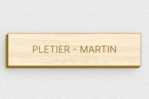 Plaque boites aux lettres en bois - bal-b-009-1 - 100 x 25 mm - erable - glue - bal-b-009-1