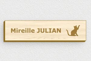 Plaque boites aux lettres en bois - bal-b-010-0 - 100 x 25 mm - erable - glue - bal-b-010-0