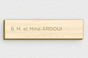 Plaque boites aux lettres en bois - bal-b-011-0 - 100 x 25 mm - erable - glue - bal-b-011-0