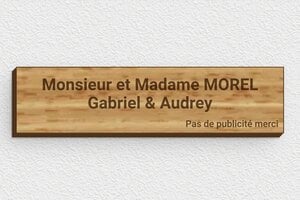 Plaque boites aux lettres en bois - bal-b-014-0 - 100 x 25 mm - chene - glue - bal-b-014-0