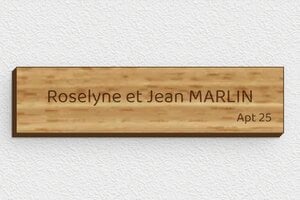 Plaque boites aux lettres en bois - bal-b-016-1 - 100 x 25 mm - chene - glue - bal-b-016-1