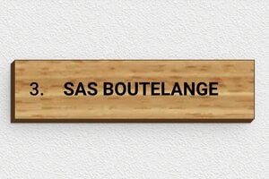 Plaque boites aux lettres en bois - bal-b-018-0 - 100 x 25 mm - chene - glue - bal-b-018-0