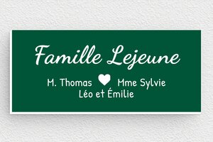 Étiquette de boîte aux lettres à glisser - bal-fsf-007-4 - 80 x 35 mm - vert-sapin-blanc - none - bal-fsf-007-4