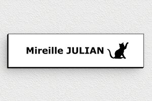 Comment fixer sa plaque boîte aux lettres autocollante ? - bal-guide-ad-005-1 - 100 x 25 mm - blanc-noir - glue - bal-guide-ad-005-1