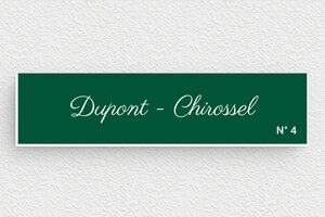 Comment fixer sa plaque boîte aux lettres autocollante ? - bal-guide-ad-015-1 - 100 x 25 mm - vert-sapin-blanc - glue - bal-guide-ad-015-1