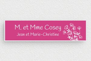 Comment fixer sa plaque boîte aux lettres autocollante ? - bal-guide-ad-028-1 - 100 x 25 mm - rose-blanc - glue - bal-guide-ad-028-1