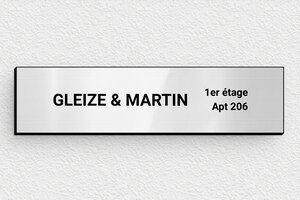 Comment fixer sa plaque boîte aux lettres autocollante ? - bal-guide-ad-037-1 - 100 x 25 mm - gris-brillant-noir - glue - bal-guide-ad-037-1