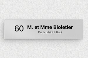 Comment fixer sa plaque boîte aux lettres autocollante ? - bal-guide-ad-052-1 - 100 x 25 mm - anodise - glue - bal-guide-ad-052-1