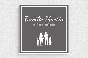 Plaque boîte aux lettres aimantées - Support magnétique - bal-guide-aimant-011-1 - 100 x 100 mm - gris-souris-blanc - magnetic - bal-guide-aimant-011-1