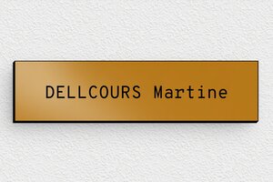 Plaque boîte aux lettres aimantées - Support magnétique - bal-guide-aimant-017-1 - 100 x 25 mm - or-noir - magnetic - bal-guide-aimant-017-1