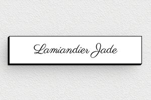 Plaque boîte aux lettres aimantées - Support magnétique - bal-guide-aimant-022-1 - 70 x 15 mm - blanc-noir - magnetic - bal-guide-aimant-022-1