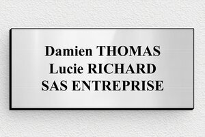 Plaque boîte aux lettres aimantées - Support magnétique - bal-guide-aimant-039-1 - 80 x 35 mm - gris-brillant-noir - magnetic - bal-guide-aimant-039-1