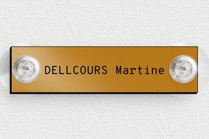 Plaque boîte aux lettres avec ventouse - bal-guide-v--017-1 - 100 x 25 mm - or-noir - suction-cup - bal-guide-v--017-1