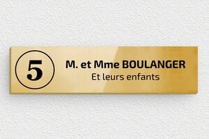 Plaque boite aux lettres laiton - bal-l-001-2 - 100 x 25 mm - poli - glue - bal-l-001-2