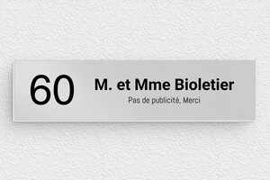 Étiquette de boîte aux lettres à glisser - bal-sff-003-4 - 100 x 25 mm - anodise - none - bal-sff-003-4