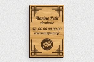 Carte visite bois - Bois - 55 x 85 mm - bambou - glue - carte-visite-bois-010-3