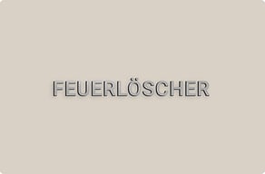 Brandschutzschilder - Kennzeichnung in Einzelbuchstaben - brosse - glue-cutout - cutout-at-feuerloscher-als-schriftzug-in-geburstetem-aluminium