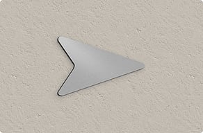 Campingschilder - Richtungspfeil ohne Text - brosse - none-cutout - cutout-at-richtungspfeil-als-freie-form-pfosten