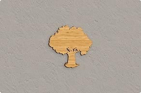 Hausnummernschilder Holz - Baumsilhouette als freie Kontur - bambou - glue-cutout - cutout-de-baumsilhouette-als-freie-kontur-massivholz