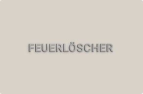 Brandschutzschilder - Kennzeichnung in Einzelbuchstaben - brosse - glue-cutout - cutout-de-feuerloscher-als-schriftzug-in-geburstetem-aluminium