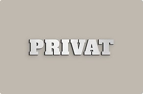 Metallschilder - Türkennzeichnung für den privaten Bereich - mirror - glue-cutout - cutout-de-privat-in-massiver-slab-schrift-spiegelndes-aluminium-innentur
