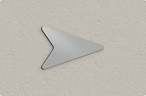 Campingschilder - Richtungspfeil ohne Text - brosse - none-cutout - cutout-de-richtungspfeil-als-freie-form-pfosten
