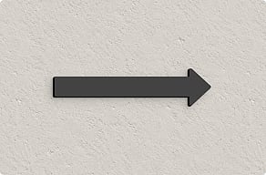 Brandschutzschilder - Richtungspfeil als volle Form - custom - glue-cutout - cutout-de-richtungspfeil-als-volle-form-bedrucktes-acrylglas
