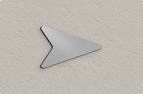 Gartenschilder Metall - Richtungspfeil zum Beet - brosse - glue-cutout - cutout-de-richtungspfeil-als-volle-form-geburstetes-aluminium