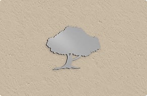 Placas para Jardín - Silueta de árbol para el muro - brosse - glue-cutout - cutout-es-arbol-en-aluminio-cepillado-muro-del-jardin