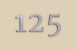 Placas de Números en Aluminio - Número de casa en cifras de gran formato - brosse - glue-cutout - cutout-es-numero-de-casa-con-serifa-aluminio-cepillado-fachada