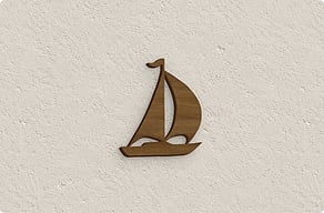 Placas para Apartamento Turístico - Velero recortado para el recibidor - noyer - glue-cutout - cutout-es-velero-recortado-en-chapa-de-nogal-recibidor
