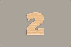 Signalétique directionnelle - Chiffre d'étage en relief - hevea - glue-cutout - cutout-fr-chiffre-d-etage-massif-en-hevea-cage-d-escalier