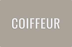 Plaque Professionnelle Coiffeur - Mot métier grand format - custom - glue-cutout - cutout-fr-coiffeur-en-capitales-condensees-facade