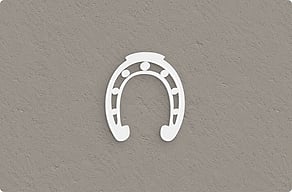 Plaque pour box chevaux pas cher - Fer à cheval porte-bonheur - custom - glue-cutout - cutout-fr-fer-a-cheval-porte-bonheur-en-pvc