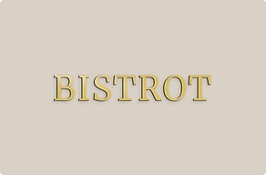 Plaque metal deco - Enseigne de cuisine façon bistrot - brosse-or - glue-cutout - cutout-fr-mot-bistrot-dore-mur-de-cuisine
