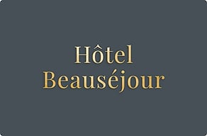 Signalétique pour le tourisme - Nom d'établissement en relief - poli-noir - glue-cutout - cutout-fr-nom-d-hotel-en-laiton-facade