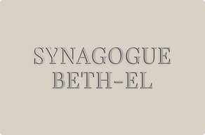 Plaque de synagogue sur mesure - Nom de synagogue en relief - brosse - glue-cutout - cutout-fr-nom-de-synagogue-en-alu-brosse-facade