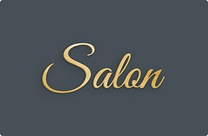 Plaque de porte salon - Mot Salon calligraphié - poli-noir - glue-cutout - cutout-fr-salon-calligraphie-en-laiton-maison-de-famille