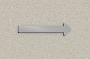 Street Name Signs - Cut-out direction arrow - brosse - glue-cutout - cutout-gb-cut-out-direction-arrow-in-brushed-aluminium-driveway-wall Street Name Signs - Cut-out direction arrow - brosse - glue-cutout - cutout-gb-cut-out-direction-arrow-in-brushed-aluminium-driveway-wall